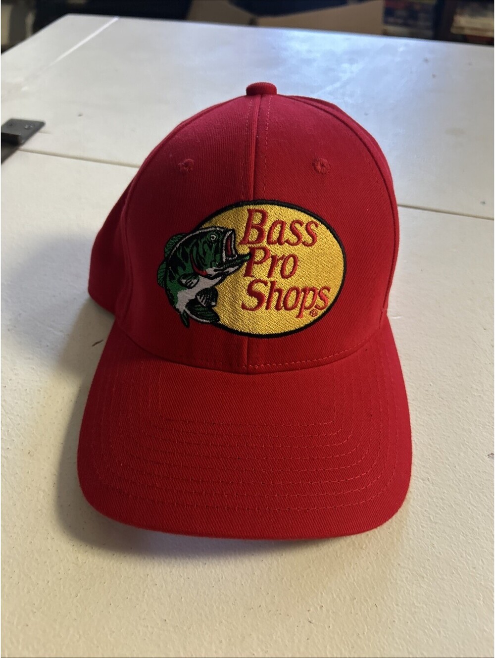 BASS PRO SHOPS Cap Hat Snap Back Red Embroidered Logo